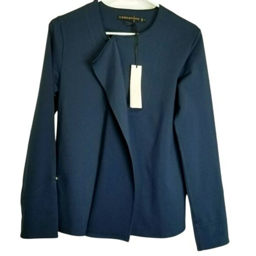 Ambernoon Women UV Protection Navy Jacket L Sun Protection Summer Beach Coastal - Picture 1 of 9